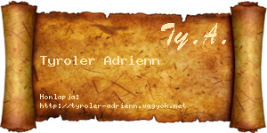 Tyroler Adrienn névjegykártya